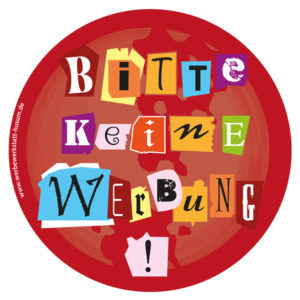 Aufkleber Keine Werbung
