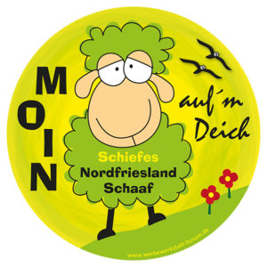 Aufkleber Nordfrieslandschaf auf´m Deich
