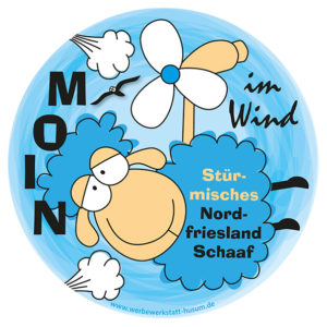 Aufkleber Stürmisches Nordfrieslandschaf