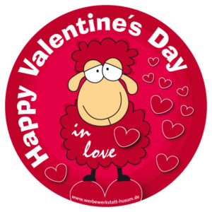 Aufkleber Valentinsschaf