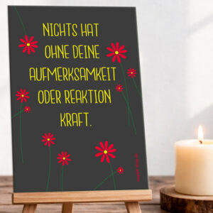 Schildchen Aufmerksamkeit