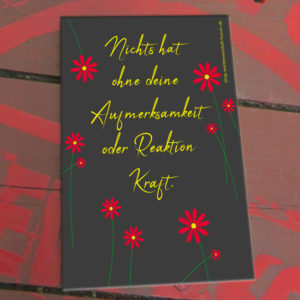 Schildchen Aufmerksamkeit