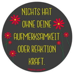Aufkleber Aufmerksamkeit