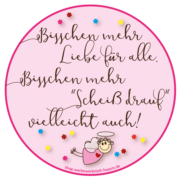 Aufkleber Bisschen mehr Liebe