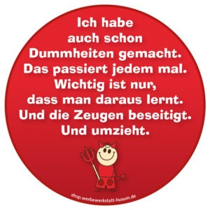 Aufkleber Dummheiten