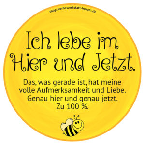 Aufkleber Hier und Jetzt