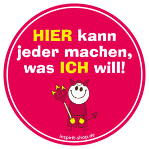 Aufkleber Machen was ich will Teufelchen