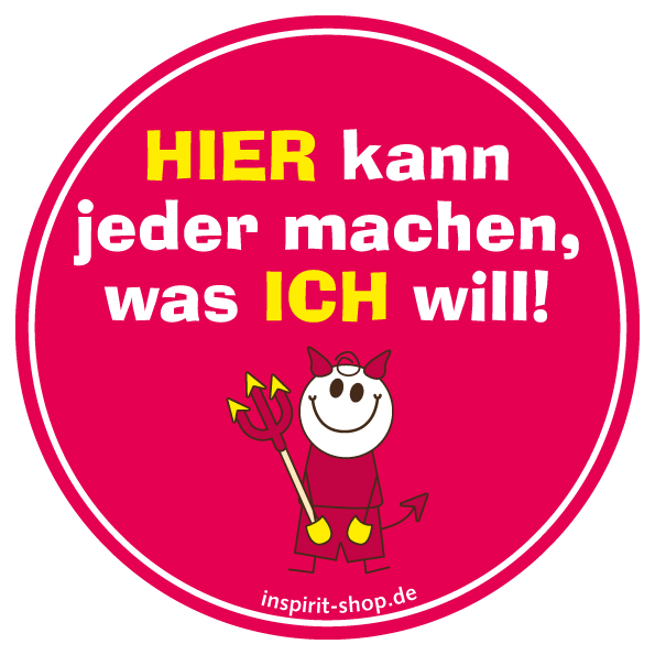 Aufkleber Machen was ich will Teufelchen