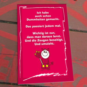 Schildchen Dummheiten