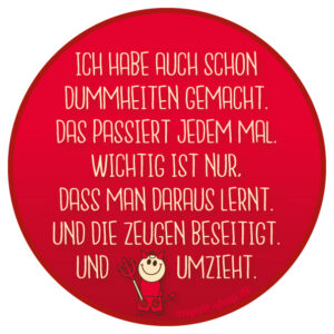 Aufkleber Dummheiten
