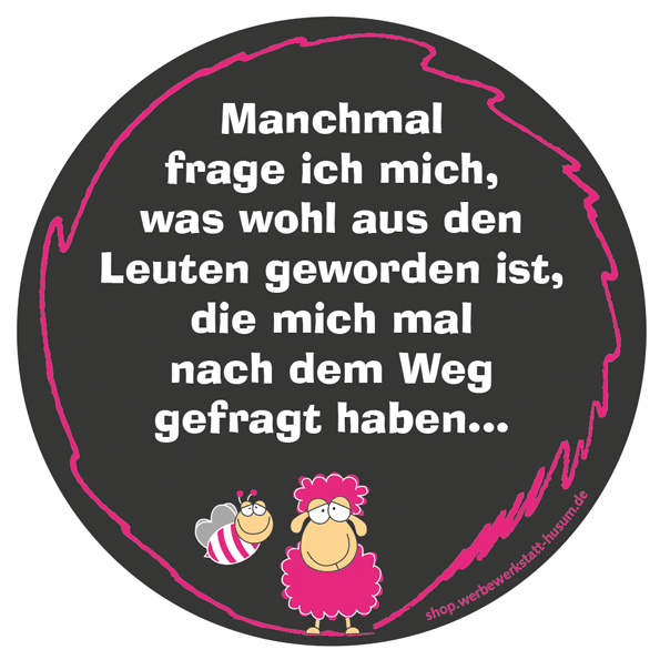 Aufkleber Leute und Weg