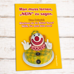 Schildchen Nein sagen