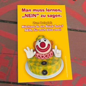 Schildchen Nein sagen