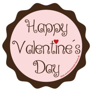 Aufkleber Valentinstag