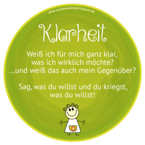 Aufkleber Klarheit