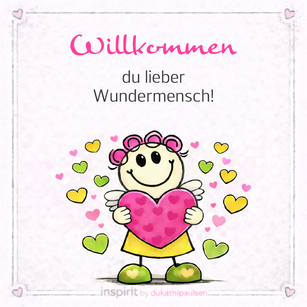 inspirit Engel Aufkleber mit liebevoller Illustration und positiver Botschaft – Schutzengel Motiv