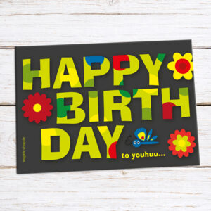 Schildchen Birthday grün