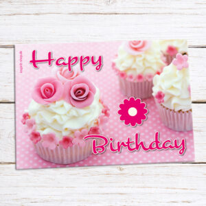 Schildchen Birthday Cupcake