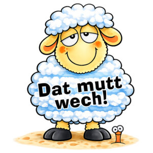 Mülltonnenaufkleber Wattfred