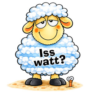 Mülltonnenaufkleber Iss watt?